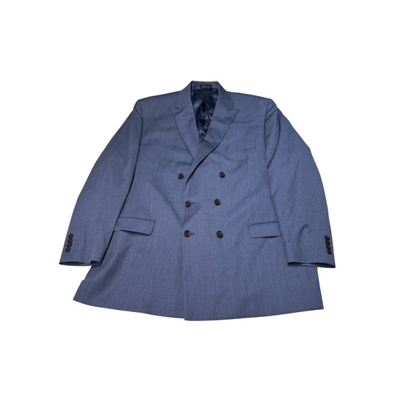 Lauren Ralph Lauren Other - Lauren Ralph Lauren Mens 48L Blue Pinstripe 100% Wool Double Breasted Blazer